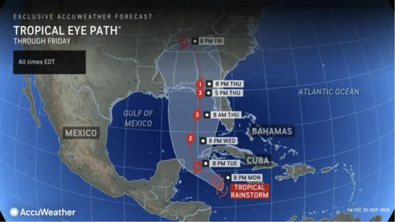 Hurricane forecast to make landfall along US Gulf Coast this week